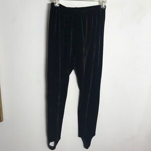 Vintage Velvet Black Stirrup Pant Juniors Sz Large